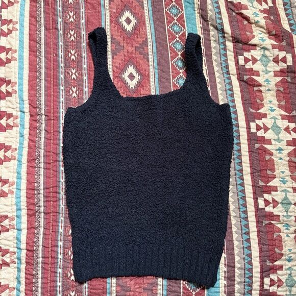 Skims fuzzy black tank top size S/M - Picture 1 of 5